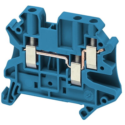SCREW TERMINAL, FEED THROUGH, 3 POINTS, 4MM² , BLUE