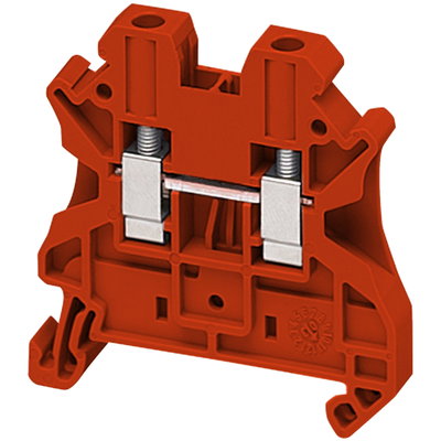 SCREW TERMINAL, FEED THROUGH, 2 POINTS, 4MM² , RED