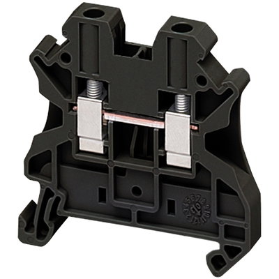 SCREW TERMINAL, FEED THROUGH, 2 POINTS, 4MM² , BLACK