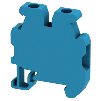 SCREW TERMINAL, MINI, FOR 15MM DIN RAIL, FEED THROUGH, 2 POINTS, 2,5M