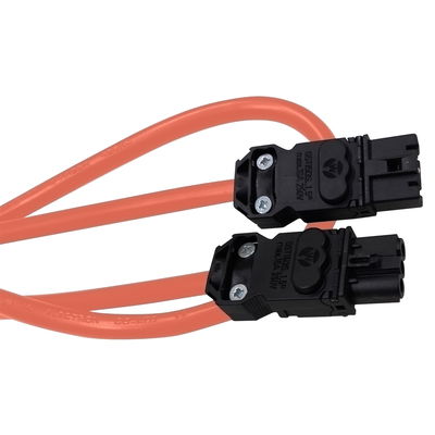 Orange Interconnection cable 1,5m long for IEC Multi-fixing LED lamps