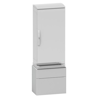 Polyester glassreinf. plinth for encl PLAZ(T)123 front opening IP44-IK10 RAL7035