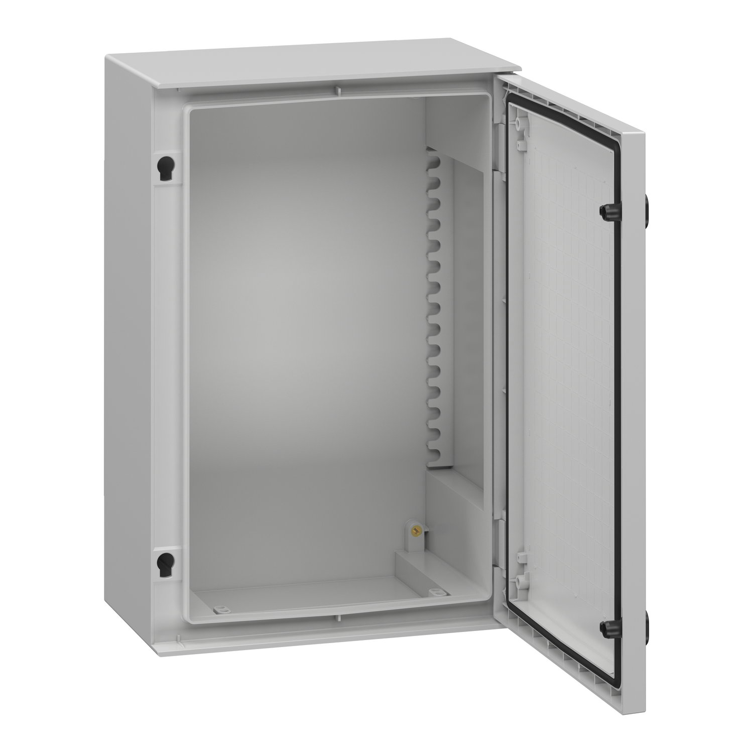 Wall-mounting encl. polyester monobloc IP66 H647xW436xD250mm+bakelite mount.pl. – Imagen 2 de 2