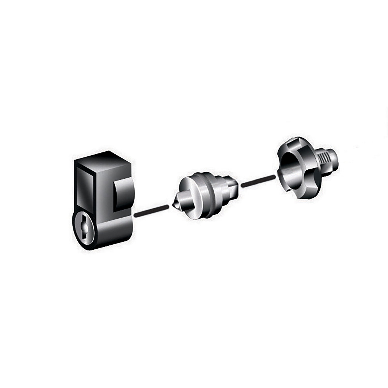 External handle with 1242E barrel & key