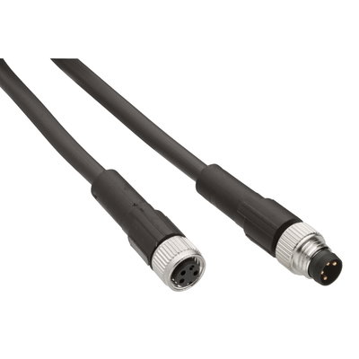 TM7 expansion bus cable, straight, M12B female-wire, 1m