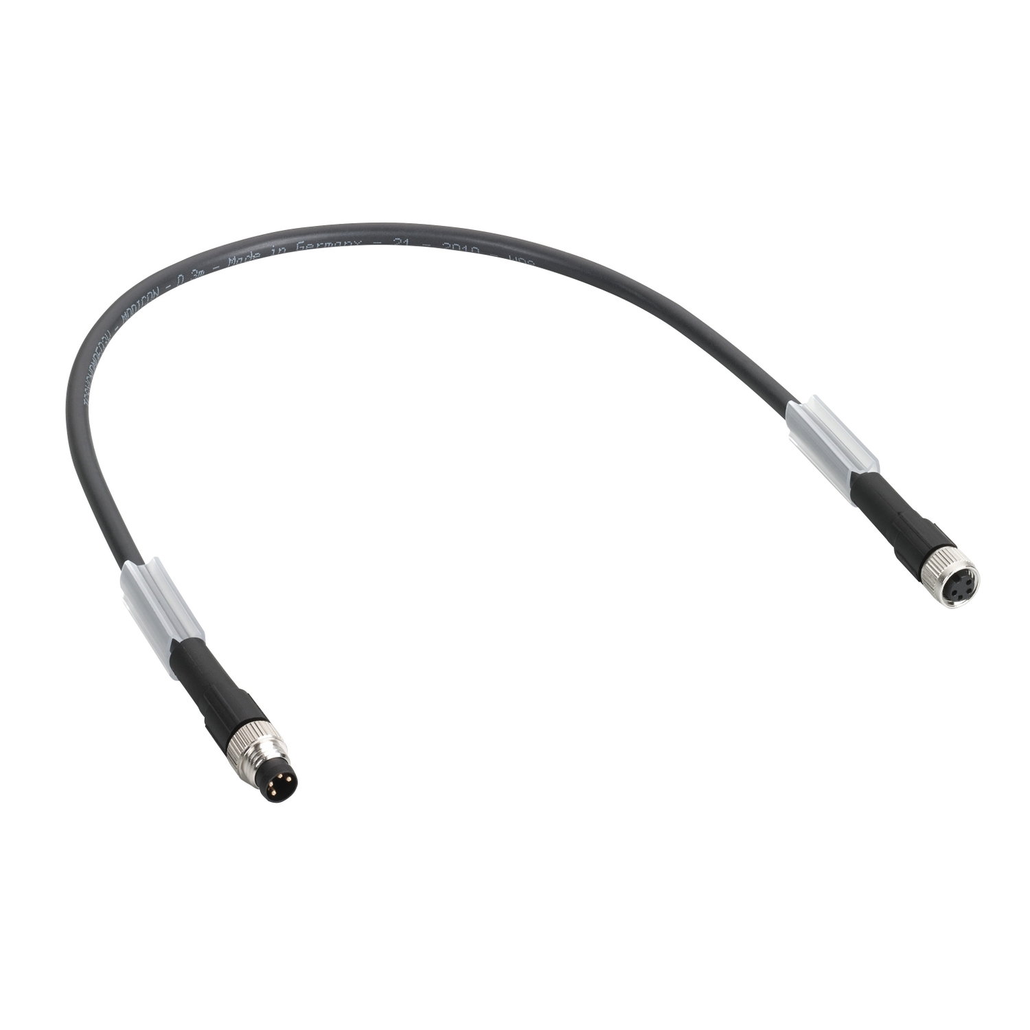 Power daisy chain cable, straight, 2 x M8male-female, 15m