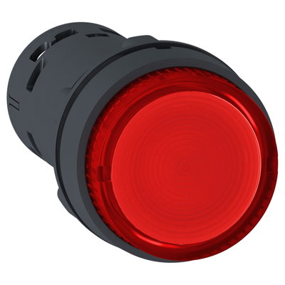 Illuminated push button, Harmony XB7, ILLUM. P.B, LED, Latch -1 NO, Red, 24 V