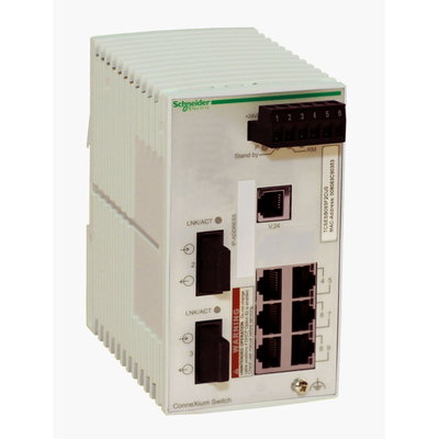 Ethernet TCP/IP basic managed switch - ConneXium - 6TX/2FX - multimode