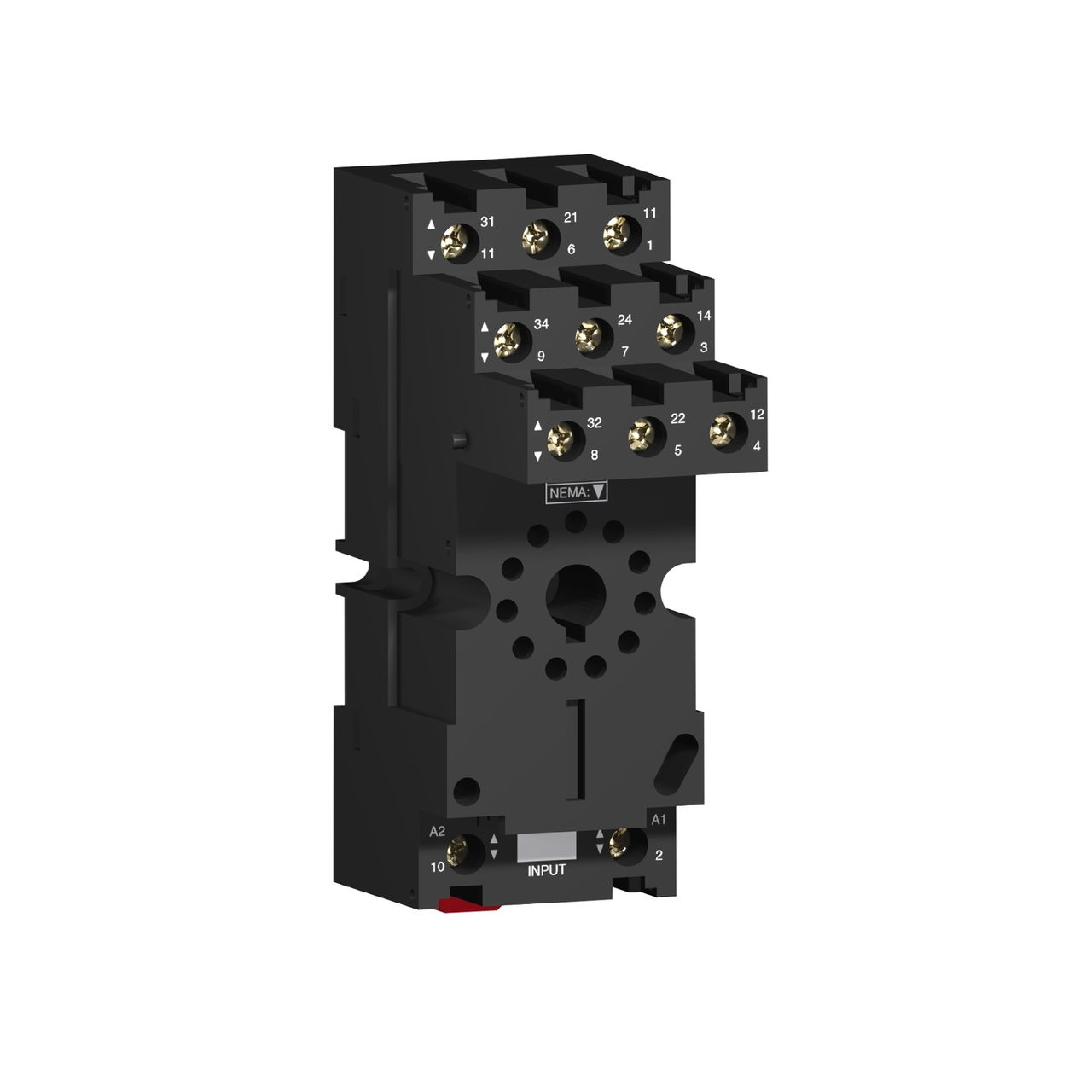 Socket RUZ - separate contact - 12 A - < 250 V - connector - for relay RUMC3..