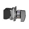 Complete selector switch, Harmony XB4, black Ø22 mm, 2 positions 90°- stay put, 1 NO, ATEX