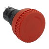 Complete non illuminated mushroom head push button, Harmony XB6E, Ø 16 mm Emergency stop, Ø 32 mm turn/pull to release, 2NC