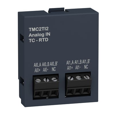 Analogue input cartridge, Modicon M221, 2 temperature inputs, I/O extension
