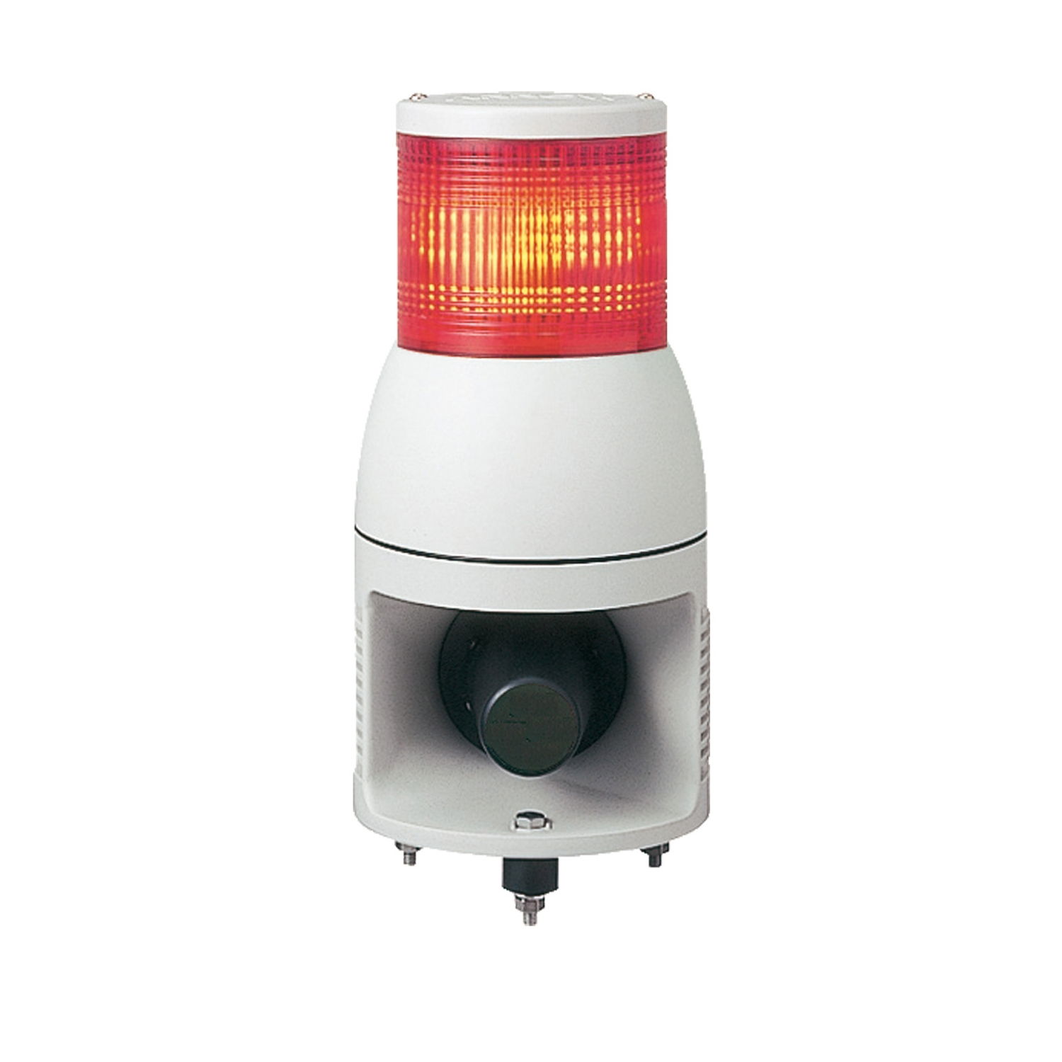 Tower light 100 mm 24 V siren - steady/flashing LED - red