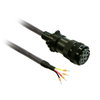 Motorkabel für Lexium BCH2-Servomotor an LXM28, 4x3,3mm² geschirmt, ohne Bremse, MIL-Stecker, 5m