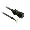Motorkabel für Lexium BCH2-Servomotor an LXM28, 4x6,0mm² geschirmt, ohne Bremse, MIL-Stecker, 3m