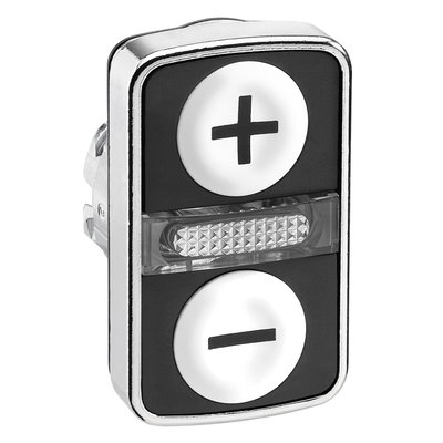 DUBBELTRYCKE SVART +/- LED