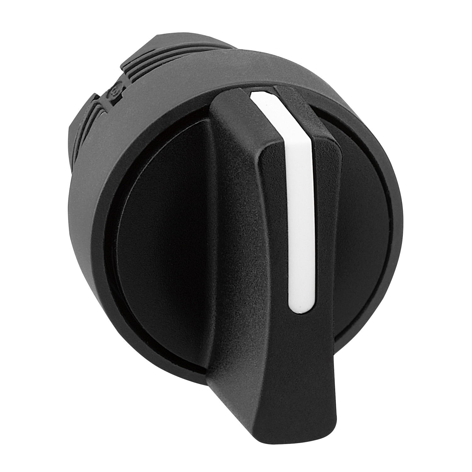 Black selector switch head Ø22 3-position spring return