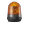 Illuminated beacon without buzzer, orange, Ø100, integral LED, 12...24 V DC
