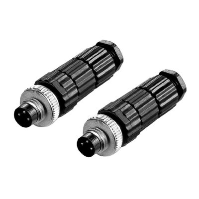 Connector kit for assembly of cables for 2 I/O signals - 2 connectors M8 3 pins