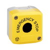 Leergehäuse, Harmony XALK, Kunststoff, hellgrau, gelb, 1 Bohrung, 22mm, EMERGENCY STOP