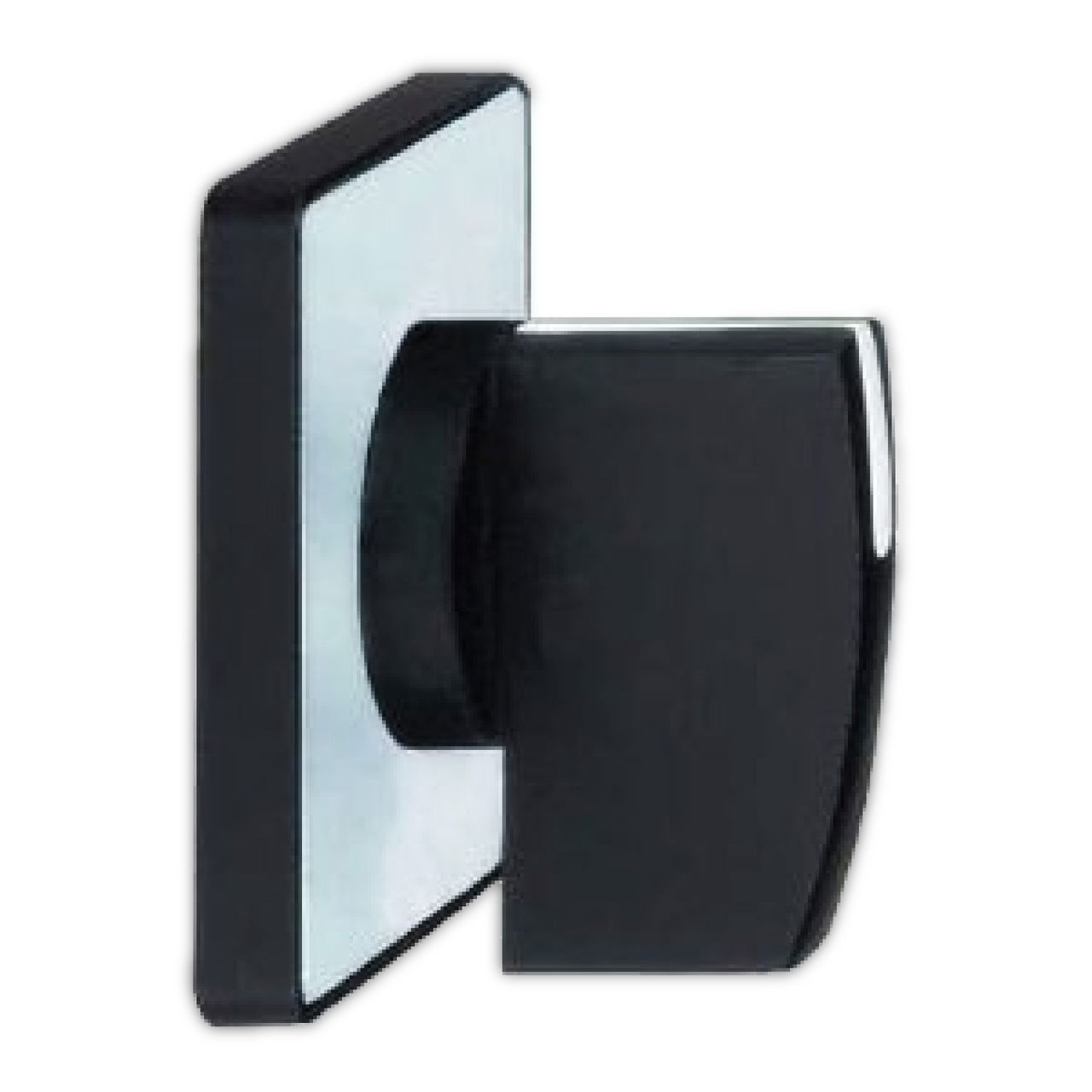 Operating head 45 x 45 mm - metallic color - black handle - blank for engraving
