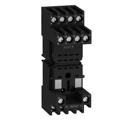 Socket, mixed contact, relay type RXM2 RXM4, connector connection, 250 V AC