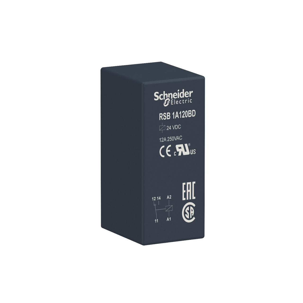 Interface plug-in relay, 12 A, 1 CO, 24 V DC