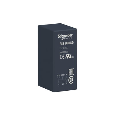 Interface plug-in relay, 8 A, 2 CO, 12 V DC