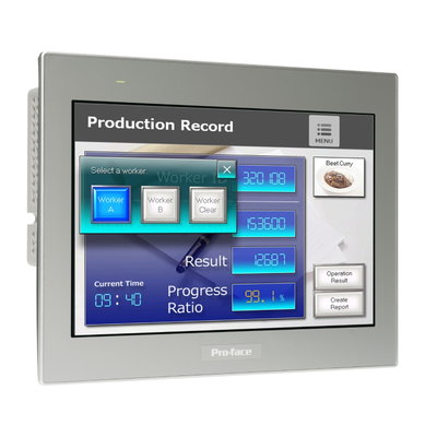 12"W touch panel display, 2COM, 2Ethernet, USB host&device, 24VDC, GP-ProEX model