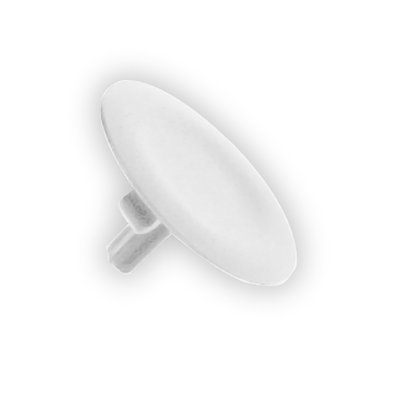 White cap unmarked for circular flush pushbutton Ø22