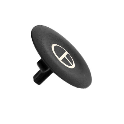 Black cap marked T for circular pushbutton Ø22