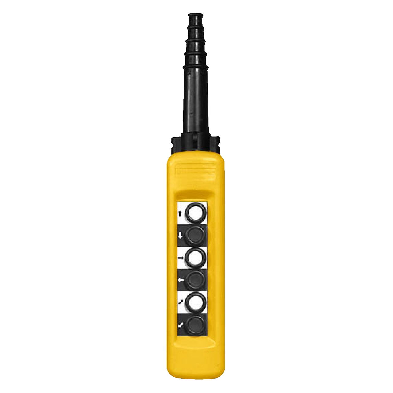 Pendant control station, plastic, yellow 6 push buttons