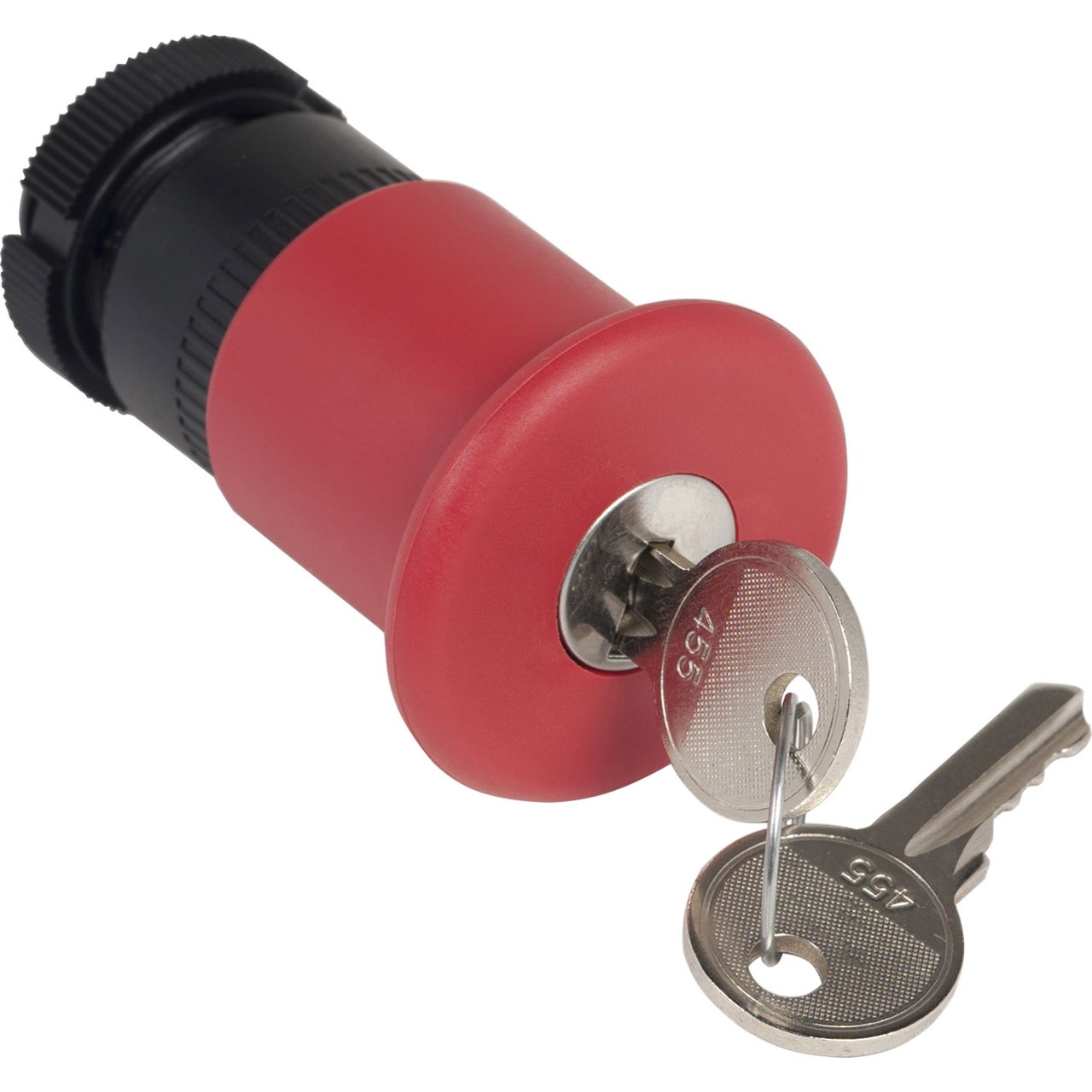 Red Ø40 Emergency stop, switching off head trigger and latching key release