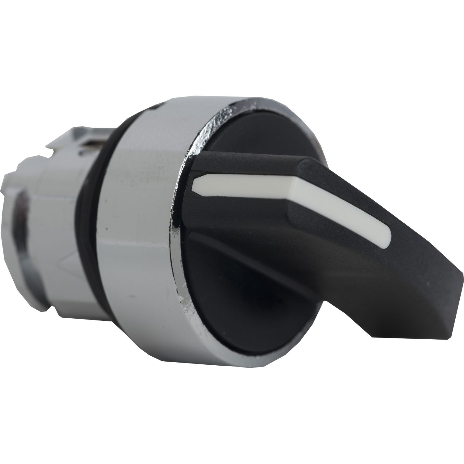 Black selector switch head Ø22 2-position stay put