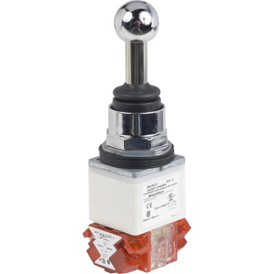 Joystick controller - Ø 30 - 3 positions spring return - 2 NC