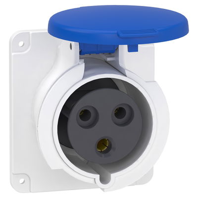 PratiKa socket - screw - straight - 32A - 2P + E - 200...250 V AC - panel