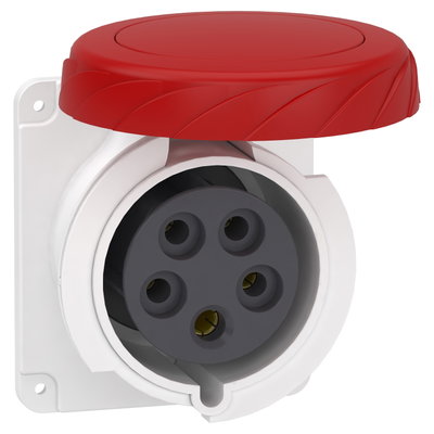 PratiKa socket - screw - straight - 32A - 3P + N + E - 380...415 V AC - panel