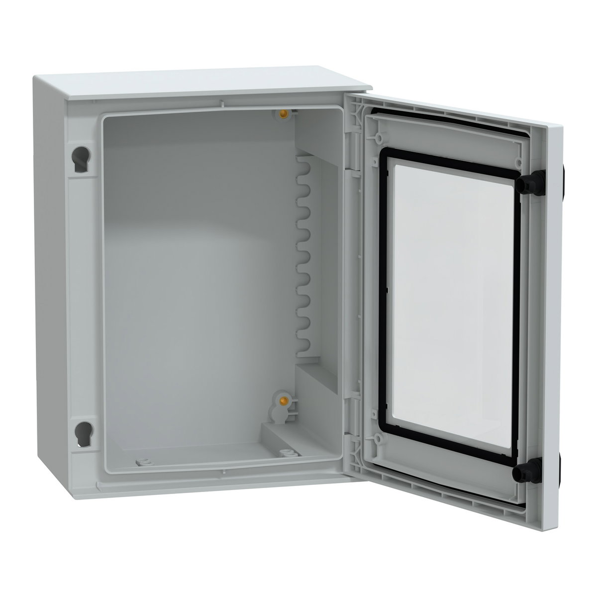 Wall-mounting enclosure polyester monobloc IP66 H430xW330xD200mm glazed door – Image 2 of 3