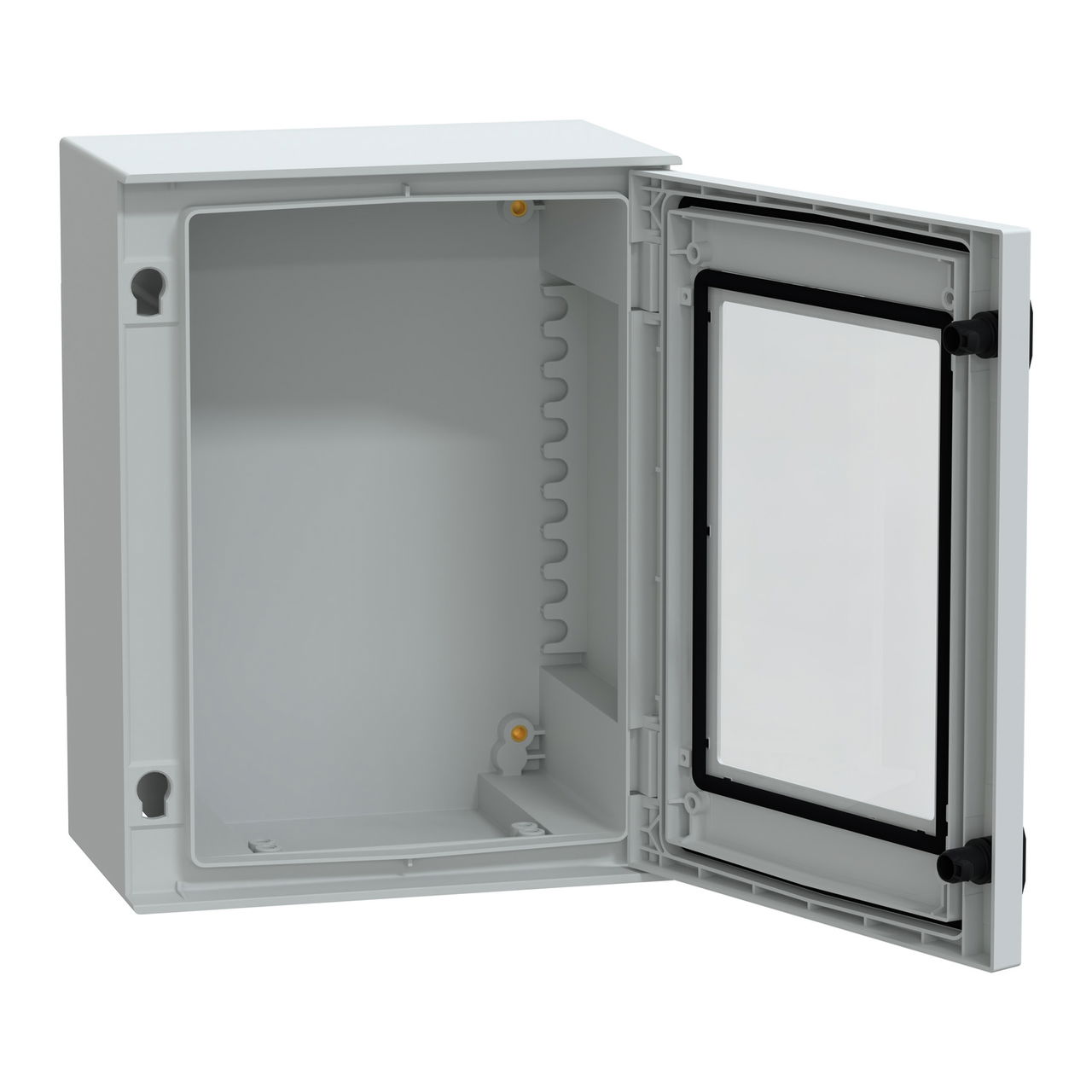 Wall-mounting enclosure polyester monobloc IP66 H530xW430xD200mm glazed door – Image 2 of 3