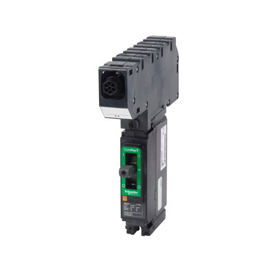 Molded case circuit breaker, PowerPacT 4, single pole L2, Icu 25kA, TMD thermal magnetic trip unit, 16A rating