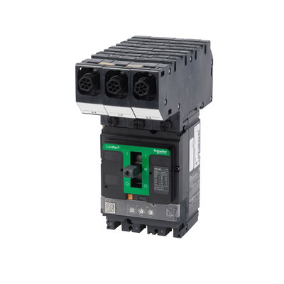 Molded case circuit breaker, PowerPacT 4, 3P, Icu 36kA, MicroLogic 2.2 electronic trip unit, 100A rating
