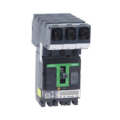 Molded case circuit breaker, PowerPacT 4, 3P, Icu 36kA, MicroLogic 5.2E electronic trip unit, 100A rating