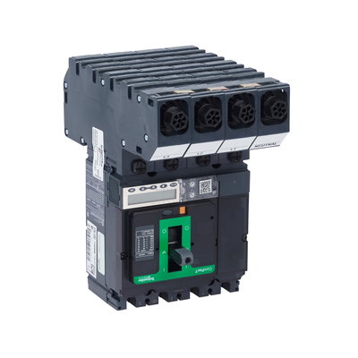 Molded case circuit breaker, PowerPacT 4, top entry, 4P, Icu 36kA, MicroLogic 5.2E electronic trip unit, 250A rating