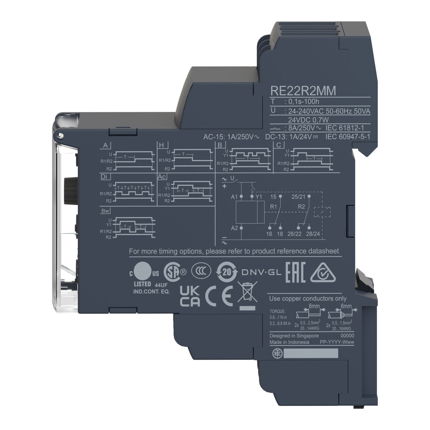 Multifunction Timer Relay - 12..240 V AC/DC - 2 C/O – Image 7 of 9