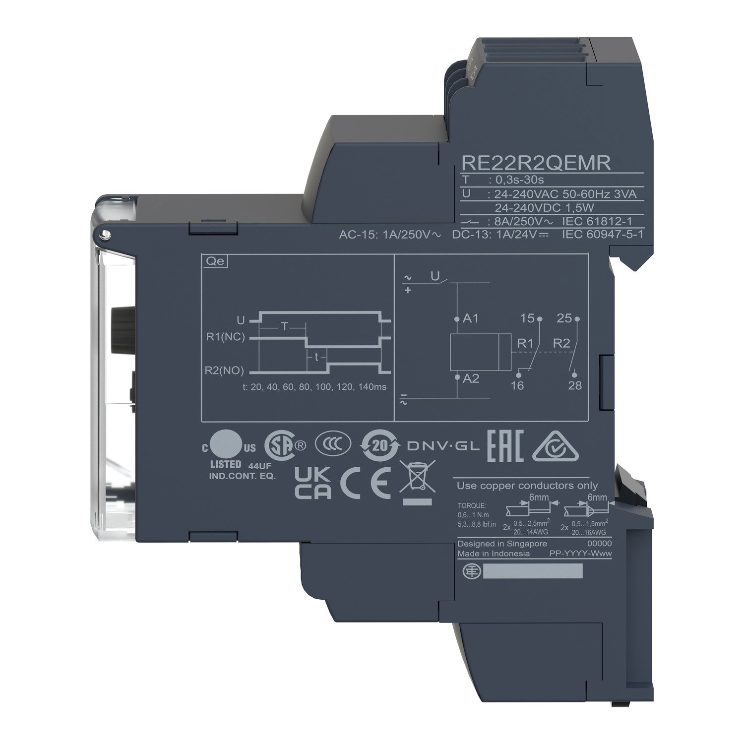 Tidrelä Y/D start 2C/O 24-240V – Bild 7 av 9