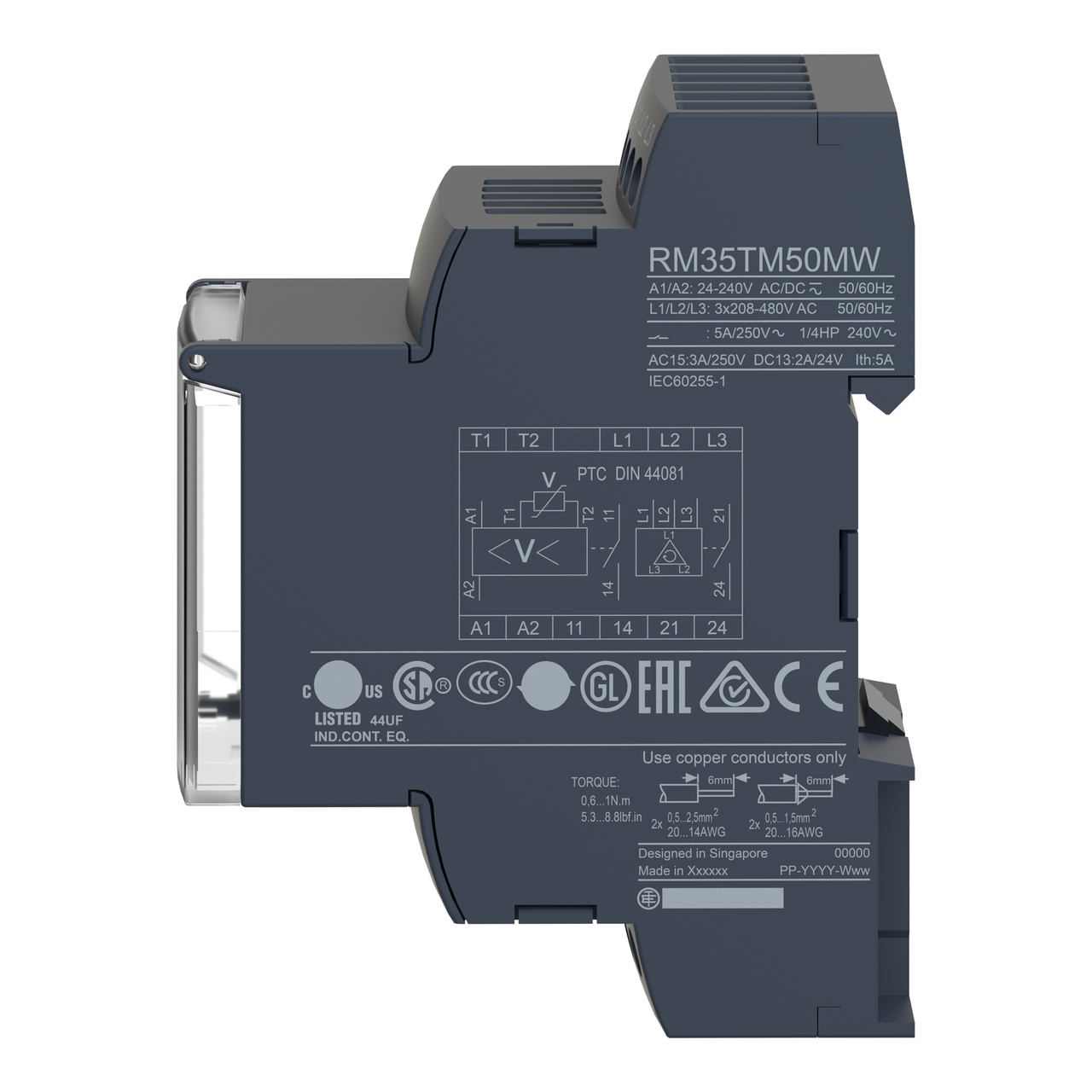 Motor voltage and temperature control relay - RM35-T - 24..240 V AC/DC - 2 NO – Image 7 of 9
