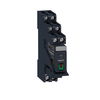 Harmony, Interface plug-in relay pre-assembled, 5 A, 2 CO, with lockable test button, with protection circuit, 24 V AC