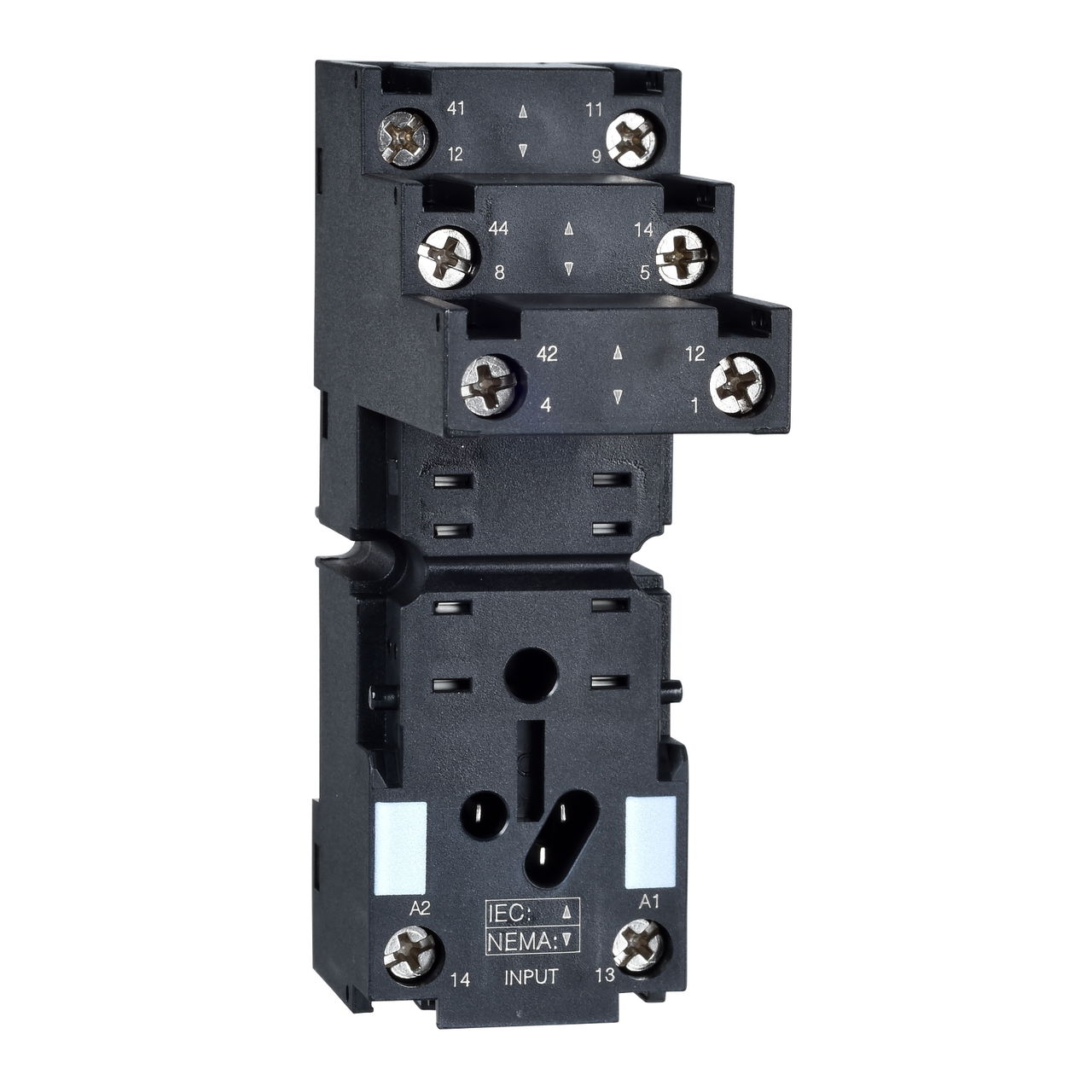Socket, separate contact, 12 A, relay type RXM2, screw connector, 250 V AC