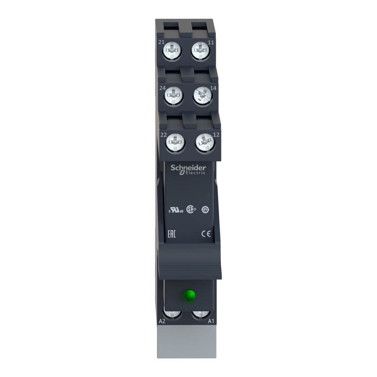 Harmony, Interface plug-in relay pre-assembled, 8 A, 2 CO, with LED, with protection circuit, 24 V AC – Image 4 of 9