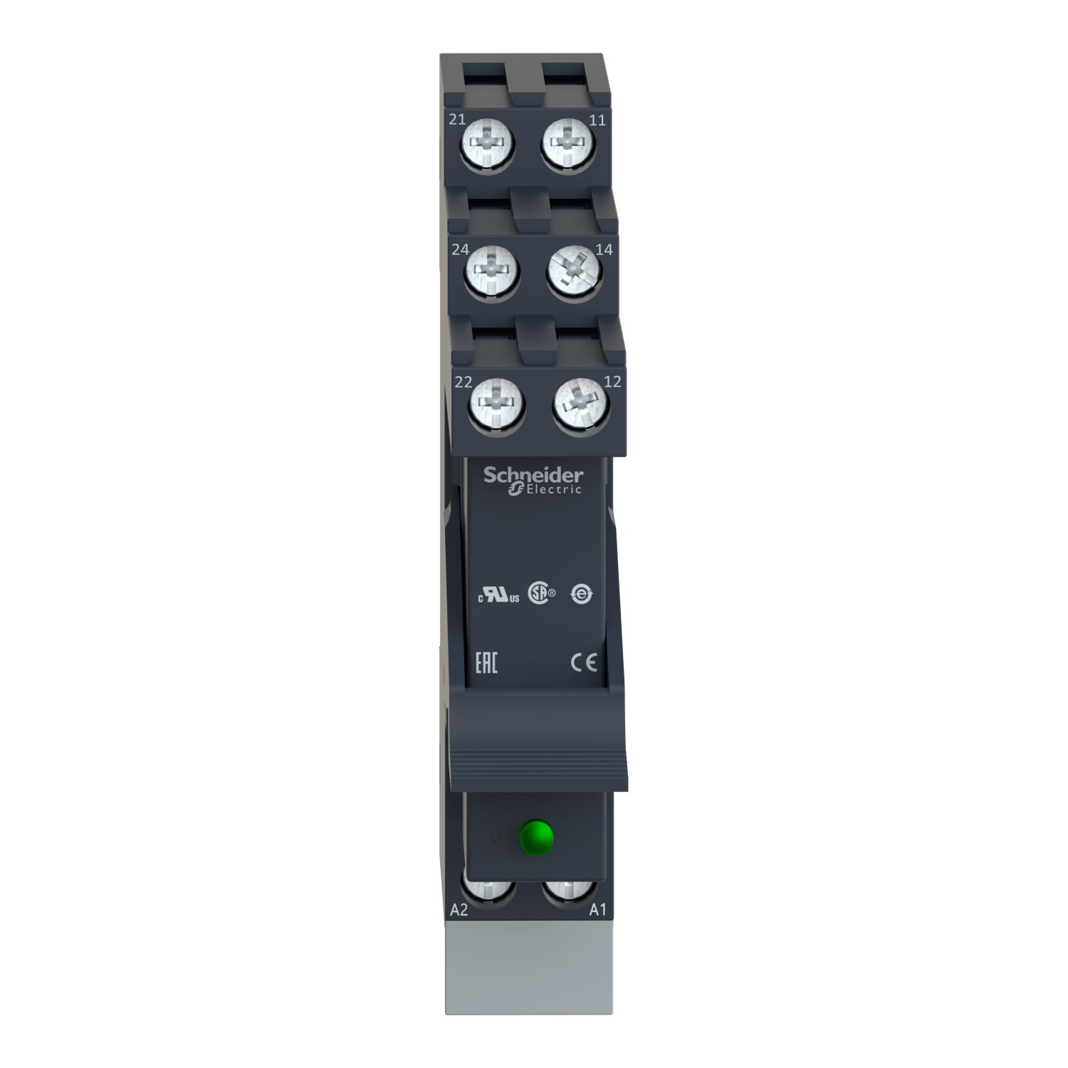 Harmony, Interface plug-in relay pre-assembled, 8 A, 2 CO, with LED, with protection circuit, 24 V AC – Image 4 of 9